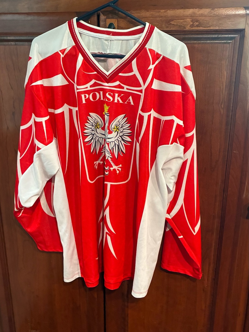 Vintage 90s Poland Hussar Wing Hockey Jersey (Large)